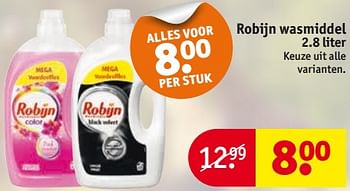 Aanbiedingen Robijn wasmiddel - Robijn - Geldig van 29/08/2017 tot 10/09/2017 bij Kruidvat