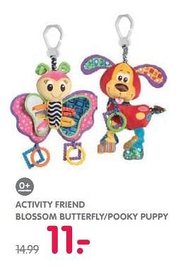 Aanbiedingen Activity friend blossom butterfly-pooky puppy - Playgro - Geldig van 29/08/2017 tot 24/09/2017 bij Prenatal