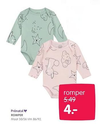 Aanbiedingen Romper - Huismerk - Prenatal - Geldig van 29/08/2017 tot 24/09/2017 bij Prenatal