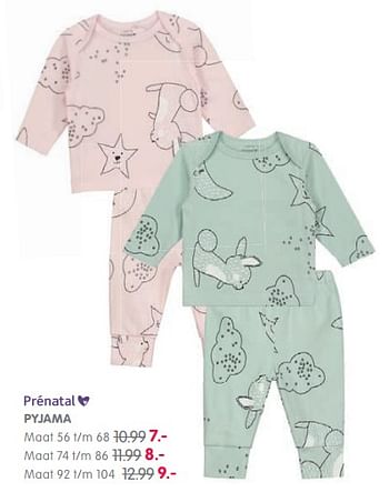 Aanbiedingen Pyjama - Huismerk - Prenatal - Geldig van 29/08/2017 tot 24/09/2017 bij Prenatal