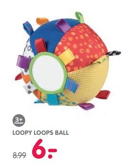 Aanbiedingen Loopy loops ball - Playgro - Geldig van 29/08/2017 tot 24/09/2017 bij Prenatal