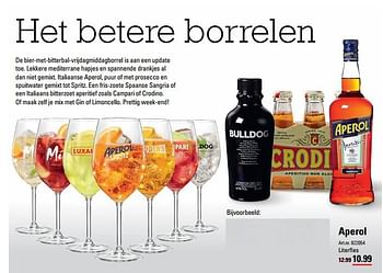 Aanbiedingen Aperol - Aperol - Geldig van 01/08/2017 tot 11/09/2017 bij Sligro