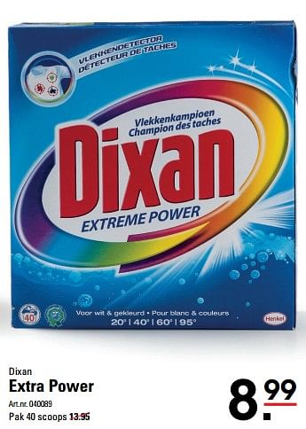 Aanbiedingen Dixan extra power - Dixan - Geldig van 01/08/2017 tot 11/09/2017 bij Sligro