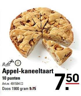 Aanbiedingen Appel-kaneeltaart - Partout - Geldig van 28/08/2017 tot 11/09/2017 bij Sligro