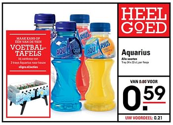 Aanbiedingen Aquarius alle soorten - Aquarius - Geldig van 28/08/2017 tot 11/09/2017 bij Sligro