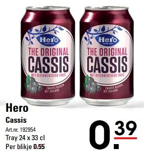 Aanbiedingen Hero cassis - Hero - Geldig van 16/08/2017 tot 11/09/2017 bij Sligro