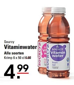 Aanbiedingen Sourcy vitaminwater alle soorten - Sourcy - Geldig van 16/08/2017 tot 11/09/2017 bij Sligro