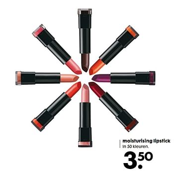 Aanbiedingen Moisturising lipstick - Huismerk - Hema - Geldig van 11/09/2017 tot 01/10/2017 bij Hema