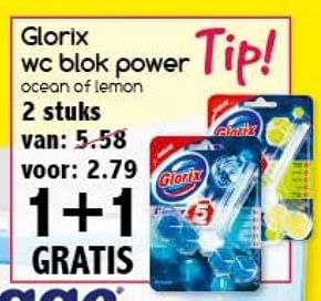 Aanbiedingen Glorix wc blok power - Glorix - Geldig van 28/08/2017 tot 11/09/2017 bij Agrimarkt