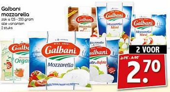 Aanbiedingen Galbani mozzarella - Galbani - Geldig van 28/08/2017 tot 11/09/2017 bij Agrimarkt