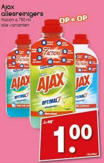 Aanbiedingen Ajax allesreinigers - Ajax - Geldig van 28/08/2017 tot 11/09/2017 bij Agrimarkt