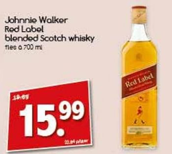Aanbiedingen Johnnie walker red label blended scotch whisky - Johnnie Walker - Geldig van 28/08/2017 tot 11/09/2017 bij Agrimarkt