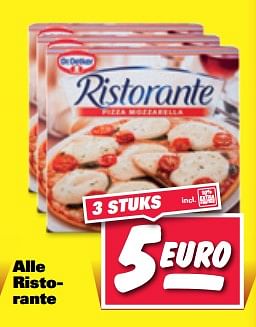 Aanbiedingen Alle ristorante - Dr. Oetker - Geldig van 28/08/2017 tot 11/09/2017 bij Nettorama