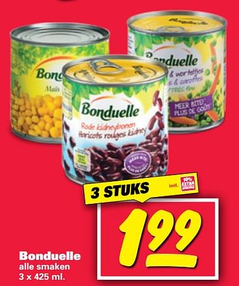 Aanbiedingen Bonduelle - Bonduelle - Geldig van 28/08/2017 tot 11/09/2017 bij Nettorama