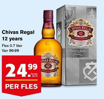 Aanbiedingen Chivas regal 12 years - Chivas Regal - Geldig van 30/08/2017 tot 05/09/2017 bij Hoogvliet