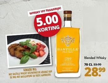 Aanbiedingen Blended whisky - Bastille - Geldig van 28/08/2017 tot 11/10/2017 bij Mitra