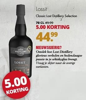 Aanbiedingen Lossit classic lost distillery selection - Lossit - Geldig van 28/08/2017 tot 11/10/2017 bij Mitra