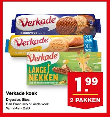 Aanbiedingen Verkade koek - Verkade - Geldig van 30/08/2017 tot 05/09/2017 bij Hoogvliet