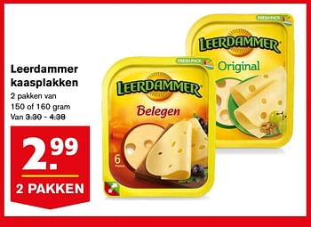 Aanbiedingen Leerdammer kaasplakken - Leerdammer - Geldig van 30/08/2017 tot 05/09/2017 bij Hoogvliet