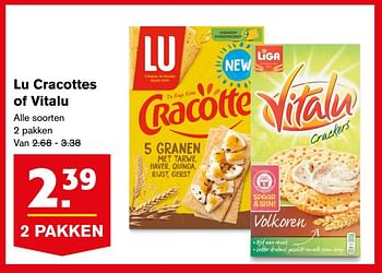 Aanbiedingen Lu cracottes of vitalu - Lu - Geldig van 30/08/2017 tot 05/09/2017 bij Hoogvliet