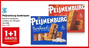 Aanbiedingen Peijnenburg koekrepen naturel of parelkandij - Peijnenburg - Geldig van 30/08/2017 tot 05/09/2017 bij Hoogvliet