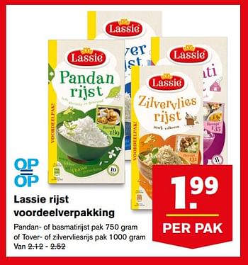 Aanbiedingen Lassie rijst voordeelverpakking - Lassie - Geldig van 30/08/2017 tot 05/09/2017 bij Hoogvliet
