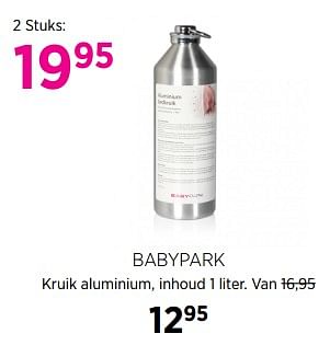 Aanbiedingen Babypark kruik aluminium - Huismerk - Babypark - Geldig van 31/08/2017 tot 25/09/2017 bij Babypark