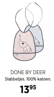Aanbiedingen Done by deer slabbetjes - Done by Deer - Geldig van 31/08/2017 tot 25/09/2017 bij Babypark