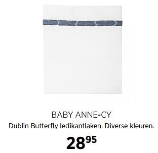 Aanbiedingen Baby anne-cy dublin butterfly ledikantlaken - Baby Anne-Cy - Geldig van 31/08/2017 tot 25/09/2017 bij Babypark