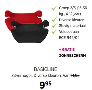 Aanbiedingen Basicline zitverhoger - Basicline - Geldig van 31/08/2017 tot 25/09/2017 bij Babypark