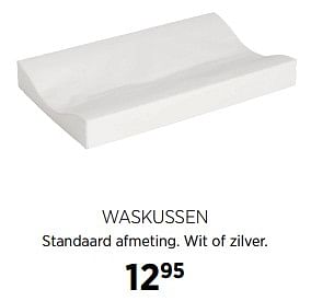 Aanbiedingen Waskussen standaard afmeting. wit of zilver - Huismerk - Babypark - Geldig van 31/08/2017 tot 25/09/2017 bij Babypark
