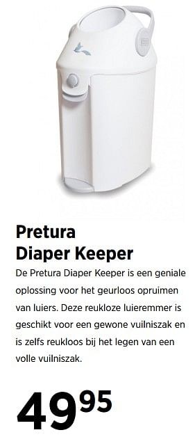 Aanbiedingen Pretura diaper keeper - Pretura  - Geldig van 31/08/2017 tot 25/09/2017 bij Babypark