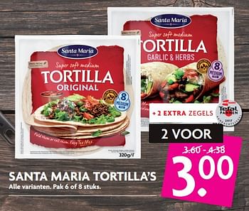 Aanbiedingen Santa maria tortilla`s - Santa Maria - Geldig van 03/09/2017 tot 09/09/2017 bij Deka Markt