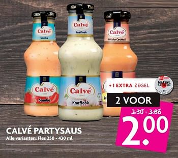 Aanbiedingen Calvé partysaus - Calve - Geldig van 03/09/2017 tot 09/09/2017 bij Deka Markt