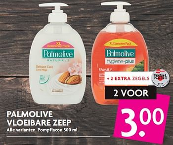 Aanbiedingen Palmolive vloeibare zeep - Palmolive - Geldig van 03/09/2017 tot 09/09/2017 bij Deka Markt