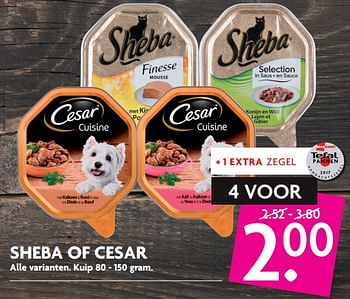 Aanbiedingen Sheba of cesar - Huismerk - Deka Markt - Geldig van 03/09/2017 tot 09/09/2017 bij Deka Markt