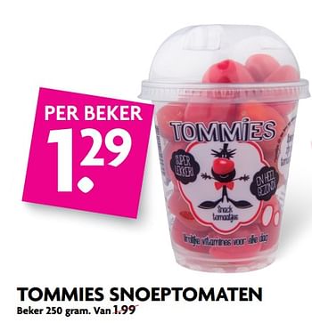 Aanbiedingen Tommies snoeptomaten - Tommies - Geldig van 03/09/2017 tot 09/09/2017 bij Deka Markt