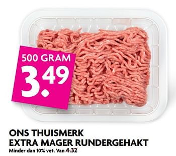 Aanbiedingen Ons thuismerk extra mager rundergehakt - Huismerk - Deka Markt - Geldig van 03/09/2017 tot 09/09/2017 bij Deka Markt