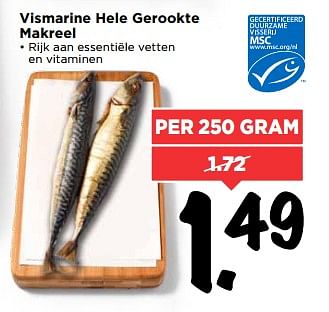 Aanbiedingen Vismarine hele gerookte makreel - Vismarine - Geldig van 03/09/2017 tot 09/09/2017 bij Vomar