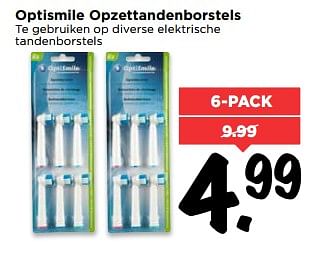 Aanbiedingen Optismile opzettandenborstels - OptiSmile - Geldig van 03/09/2017 tot 09/09/2017 bij Vomar