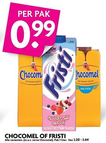 Aanbiedingen Chocomel of fristi - Huismerk - Deka Markt - Geldig van 03/09/2017 tot 09/09/2017 bij Deka Markt