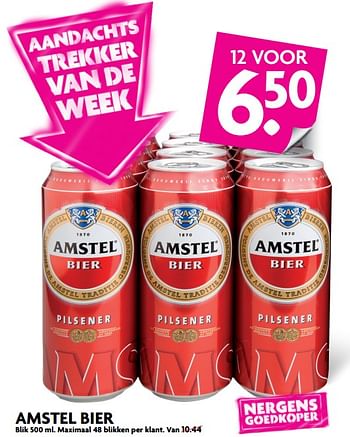 Aanbiedingen Amstel bier - Amstel - Geldig van 03/09/2017 tot 09/09/2017 bij Deka Markt