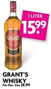 Aanbiedingen Grant`s whisky - Grant's - Geldig van 03/09/2017 tot 09/09/2017 bij Deka Markt