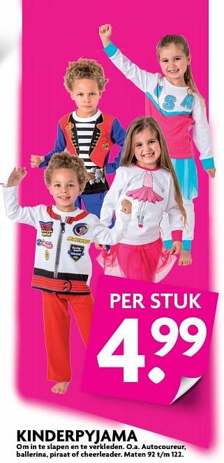 Aanbiedingen Kinderpyjama - Huismerk - Deka Markt - Geldig van 03/09/2017 tot 09/09/2017 bij Deka Markt