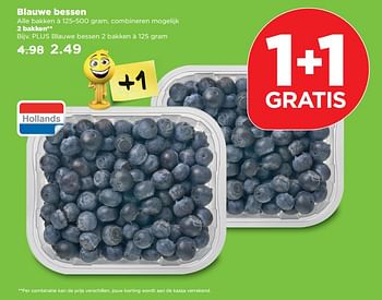 Aanbiedingen Blauwe bessen - Huismerk - Plus - Geldig van 03/09/2017 tot 09/09/2017 bij Plus