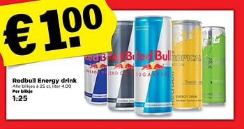 Aanbiedingen Redbull energy drink - Red Bull - Geldig van 03/09/2017 tot 09/09/2017 bij Plus