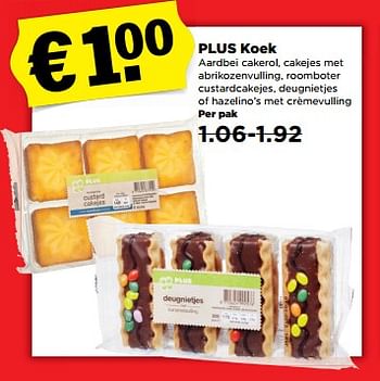 Aanbiedingen Plus koek - Huismerk - Plus - Geldig van 03/09/2017 tot 09/09/2017 bij Plus