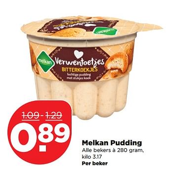 Aanbiedingen Melkan pudding - Melkan - Geldig van 03/09/2017 tot 09/09/2017 bij Plus