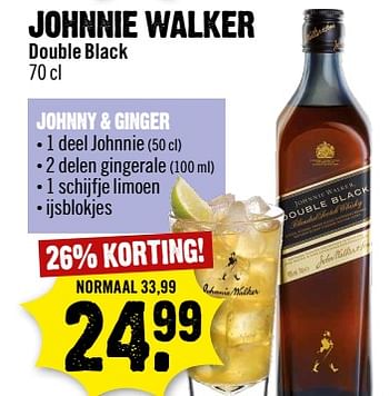 Aanbiedingen Johnnie walker double black - Johnnie Walker - Geldig van 03/09/2017 tot 09/09/2017 bij Dirk III