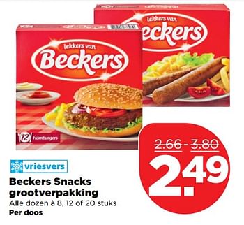Aanbiedingen Beckers snacks grootverpakking - Beckers - Geldig van 03/09/2017 tot 09/09/2017 bij Plus